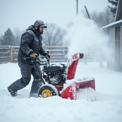 Бензиновый снегоуборщик